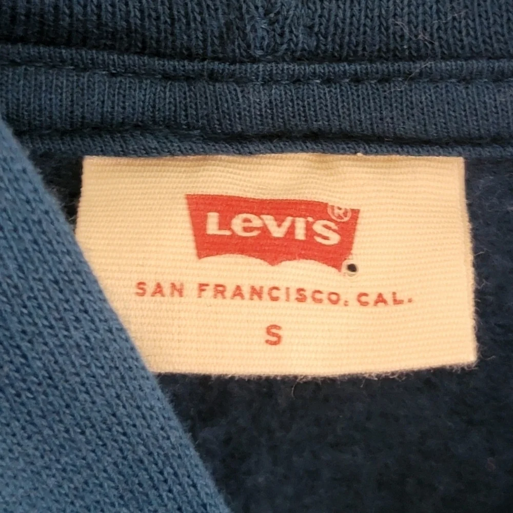 Levi's | Blue Zip Front Hoodie Sweatshirt Jacket Small Logo Size Small